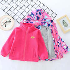 Girl/Infant Pink/Purple 3 in 1 Abstract Hooded Heart Print Toddler Winter Jacket