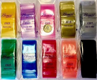 BaggiesSince1987 - 1515 ZipSeal BAGS 5 COLORS/500PCS +DESIGN/100PCS, 👀Details🔽 - Image 1 of 4
