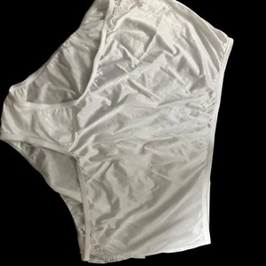 Vanity Fair 4 XL Blanco Nylon Cintura Alta Sissy Ropa Interior Bragas Refuerzo - Imagen 1 de 6