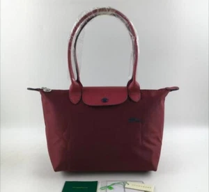 LONGCHAMP Modelo 70 Le Pliage Club M Bolso de Mano Rojo Granate - Lona Recicl... - Imagen 1 de 8