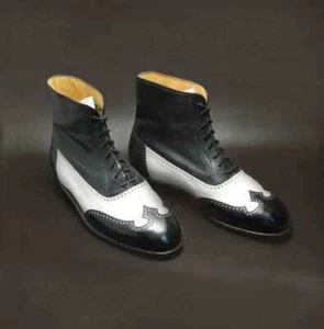 Handgefertigte Leder Budapester Schnür Oxford Stiefel, Stiefeletten für Herren - Bild 1 von 2