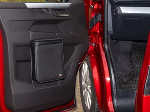 MULTIBOX VW T6.1 für die linke Fahrerhaustür, Design „Leder Titanschwarz“ - Bild 1 von 1