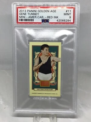 2013 Panini Golden Age #11 Mini Caramel Red Gene Tunney PSA 9 (Total Pop 3) - Image 1 of 2