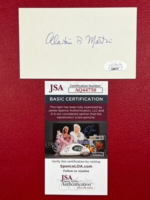 Alastair Martin Signed 3x5 Index Card w/ JSA Pro Tennis Player & Hall of Famer! - Image 1 of 4