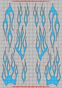 FLA1059P Flames RC Body Vinyl Paint Mask/ Stencil Kit - Picture 1 of 3