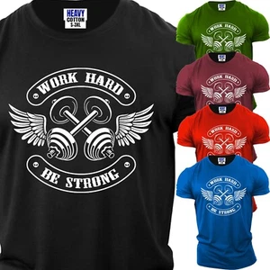 Camiseta Para Hombre American Hard Working Gimnasio Entrenamiento Manga Corta EE. UU. Nueva Camiseta de Regalo - Imagen 1 de 12