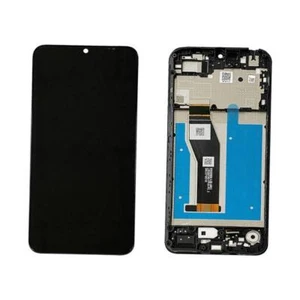 DISPLAY LCD TOUCH SCREEN SCHERMO FRAME ORIGINALE MOTOROLA XT2345 MOTO E13 NERO - Foto 1 di 3