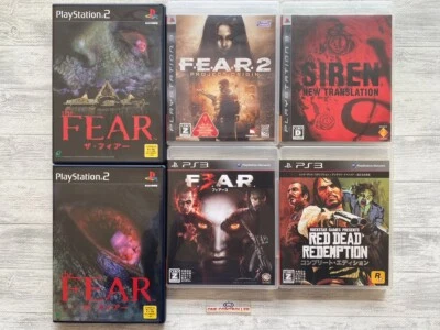 SONY PS2 3  The Fear & F.E.A.R. 2 3 & SIREN & Red Dead Redemption set from Japan - Image 1 of 4