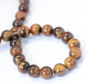 Tigerauge Perlen 8mm *A GRADE* Rund Kugel Edelstein Natursteine Schmuckstein G57 - Bild 1 von 4