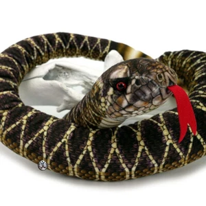 Klapperschlange Kuscheltier Schlange mit Rassel Plüschschlange Plüschtier MARNO - Bild 1 von 7