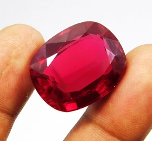 45 Ct Pigeon Blood Red Ruby Beautiful Genuine Cushion Loose Gemstone Certified - Picture 1 of 6