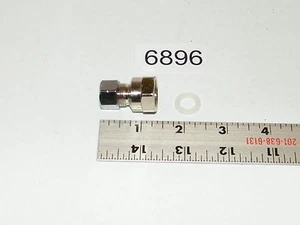 Chrome Brass Compression Fitting Faucet Adapter 3/8 Female NPT x 3/8 Compression - Picture 1 of 4