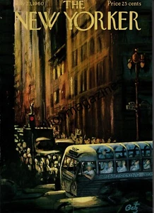 1960 New Yorker July 23 - Manhattan at Rush Hour - Getz - Rare - Picture 1 of 1