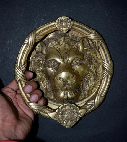 8 Inches Long Lion Face Heavy Door Knocker Tiger Face Door Bell RD110 Cover