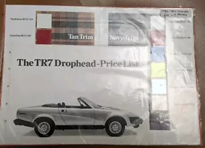 Triumph TR7 Car Sales Price List & Trim Guide - Brochure - Picture 1 of 1