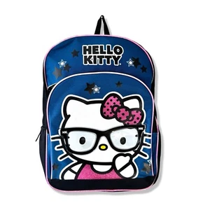 Hello Kitty Star SANRIO FAB Starpoint Bow Glasses Backpack Navy Pink Pockets - Imagen 1 de 16