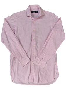 Polo by Ralph Lauren Long Sleeve Pink Check Size 37 (M) Button Up Shirt Collared - Picture 1 of 8