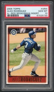 2005 Topps Alex Rodriguez Seattle Mariners #ARI4 PSA 10 GEM MINT Spokesman