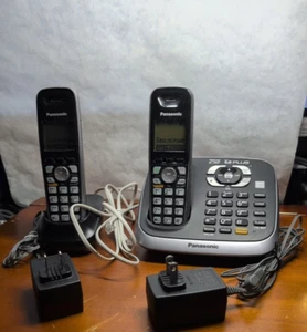 Panasonic KX-TG6541 Single Line Cordless Phone Set w/Extra Handset TGA652, Cords - Picture 1 of 9