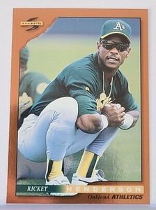1996 Score Dugout Collection Series 1 Rickey Henderson #10 HOF