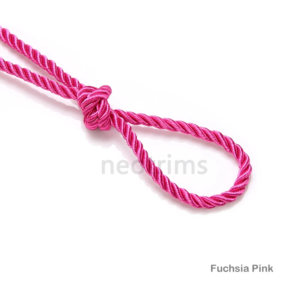 Twisted Cord Silky Barley Twist Satin Rope 6mm Thick Furnishing Piping 3Ply Trim - Image 1 of 4