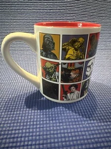 Star Wars 14oz Ceramic Coffee Mug Silver Buffalo Luke Skywalker Yoda Darth Vader - Picture 1 of 6