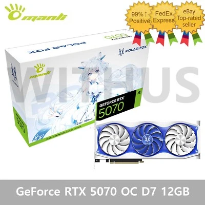MANLI GeForce RTX 5070 Polar Fox OC D7 12GB Gaming Graphics Card_ - Image 1 of 4