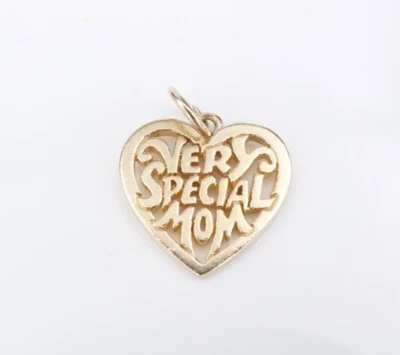 Dije corazón mamá muy especial James Avery oro amarillo 14k 3/4" retirado CHS2146 Foto 1 de 2