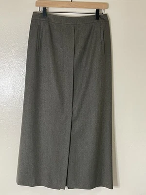 Falda lápiz elástica recta Talbots de colección abertura verde oliva mujer talla 8 Foto 1 de 4