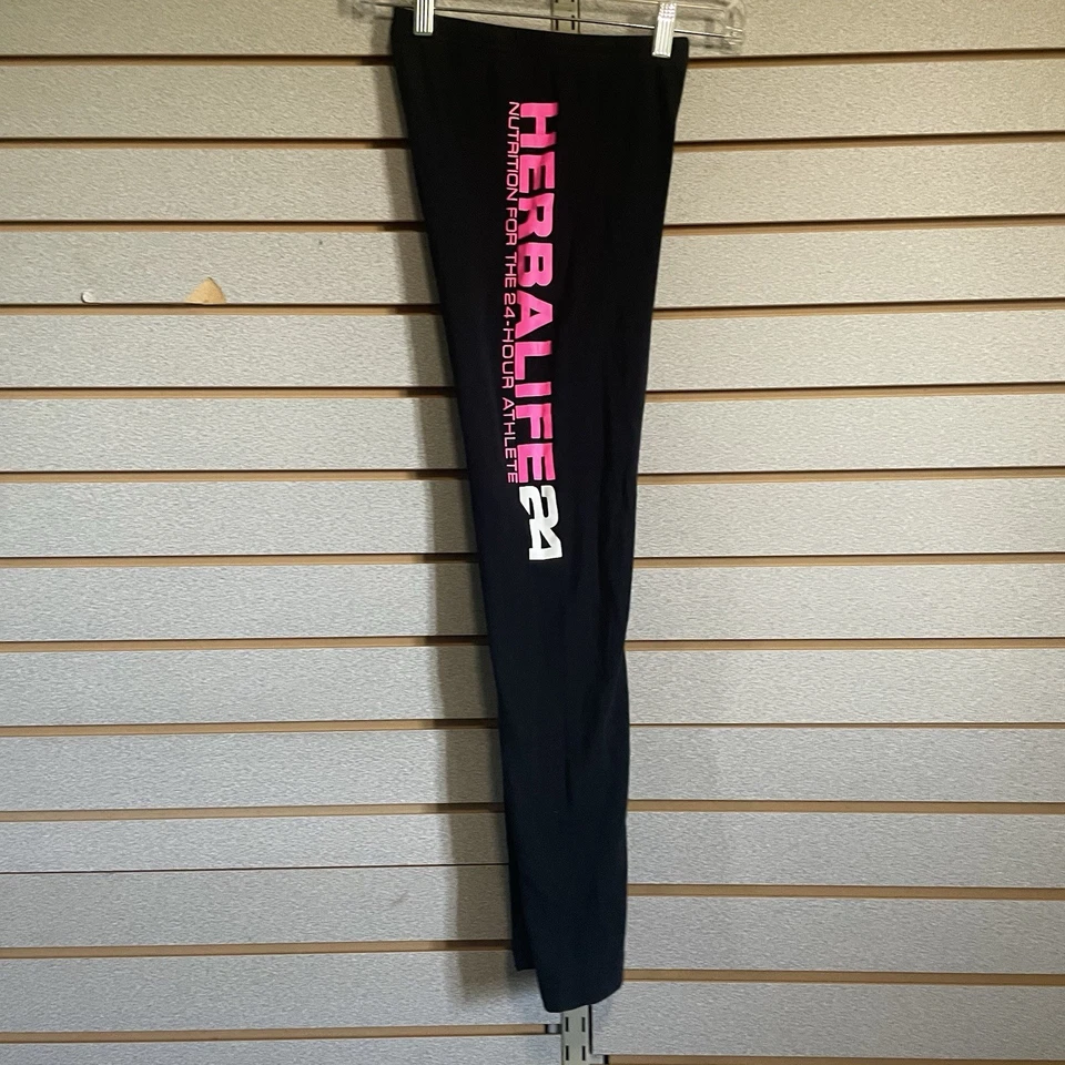 Leggings femininas pretas e rosa quente S - Imagem 1 de 4