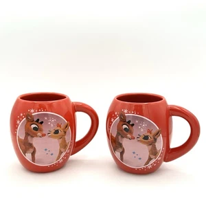 Two Rudolph The Red Nosed Reindeer And Clarice Red Christmas Coffee Mugs 16 Oz - Picture 1 of 13