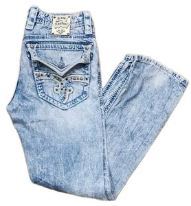 Rock Revival Mens Size 34x32 Kerr Alt Straight Leg Jeans Distressed - Bild 1 von 10
