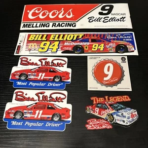 Vintage Bill Elliott Sticker Patch Lot McDonald's Coors Most Popular 9 11 94 - Picture 1 of 7