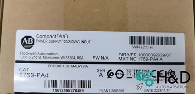 Fuente de alimentación Allen-Bradley 1769-PA4, CompactLogix, módulo nuevo y... - Imagen 1 de 3