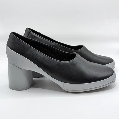 Zapatos de salón CAMPER de cuero vertical informal tacón grueso para mujer negro/gris EU 38, US 7.5  Foto 1 de 4