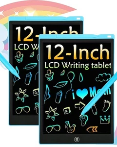 2 Pack LCD Writing Tablet, 12 inch Colorful Toddler Drawing Pad Doodle Board,... - Picture 1 of 6