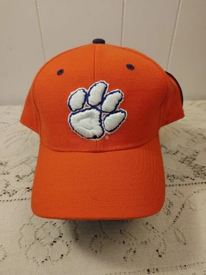CLEMSON TIGERS Hat Cap NWT ZEPHYR Orange/White Pawprint - Image 1 of 4