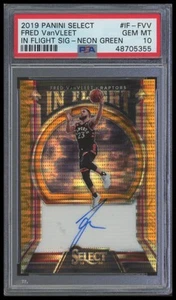 2019 Panini Select #IF-FVV Fred Vanvleet In Flight Auto Neon Orange PSA 10 /35 - Picture 1 of 2