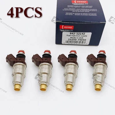 4X DENSO Fuel Injector 23250-75050 For 1995-2000 Toyota Tacoma 4Runner T100 2.7L - Imagem 1 de 4