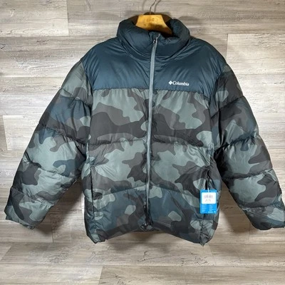 Columbia Men's Puffect II Jacket Camo Black Blue Insulated Water Resist Size XL - Image 1 of 4