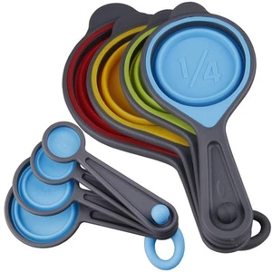 Measuring Cups and Spoons set, Collapsible Measuring Cups, 8 pieces Measuring... - Picture 1 of 5