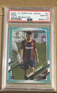 2020-21 Topps UCL Japan Edition - Pedri #61 Chrome Aqua Refractor /199 (RC) - Bild 1 von 2