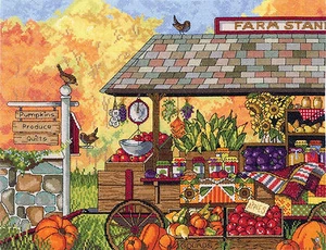 Cross Stitch Kit ~ Janlynn Buck's County Farm Stand #017-0111 - Picture 1 of 1