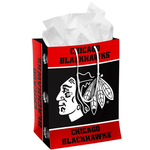 Chicago Blackhawks Team Color Medium Black Party Gift Bag Cover