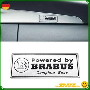 Für Mercedes Benz POWERED BY BRABUS Schriftzug Aufkleber Typenschildaufkleber - Bild 1 von 13
