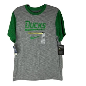 NIKE Oregon Ducks College Logo T-Shirt grün grau Drifit Rundhals Gr. Medium - Bild 1 von 6