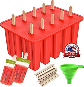 moldes de silicona para hacer 10 helados facil saludable accesorios de cocina - Picture 1 of 8