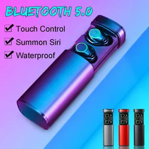 Wireless Earbuds Sweatproof Bluetooth 5.0 TWS In Ear Mic Stereo Headphone Air-BK - Picture 1 of 12