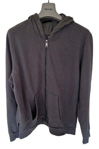 Felpa maglione maglione pile uomo PRADA full zip taglia XL 46" petto. Prezzo consigliato £ 1.650