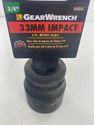 GEARWRENCH 84844 3/4" Drive 33mm Impact Socket 6 pt. Metric - Image 1 of 4
